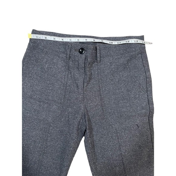 J.Crew Stretch Pant Women's Size 2 Gray Charcoal Ankle Zip Mid-Rise Cotton Blend - Picture 7 of 10
